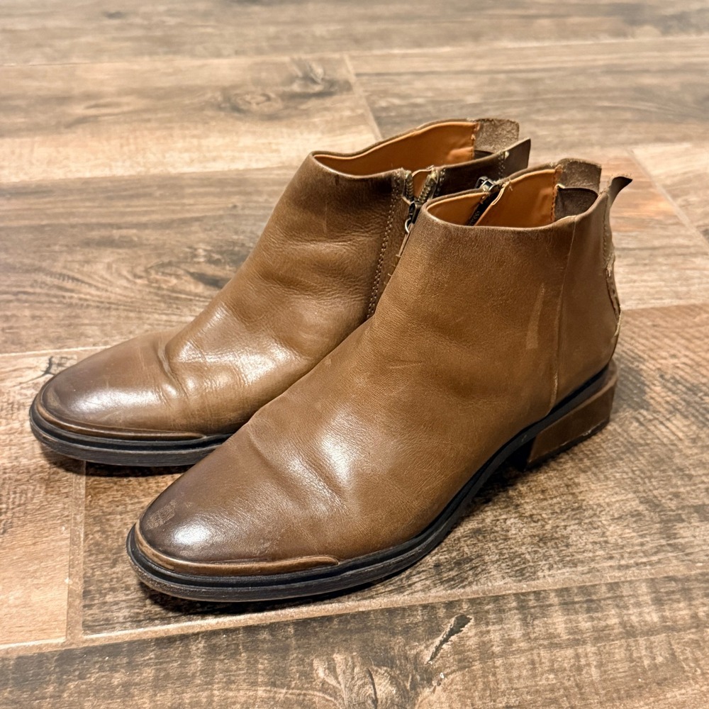 Sarto Franco Sarto Womens Nemi Leather Ankle Booties, Saddle Brown,7.5M - Picture 6 of 12